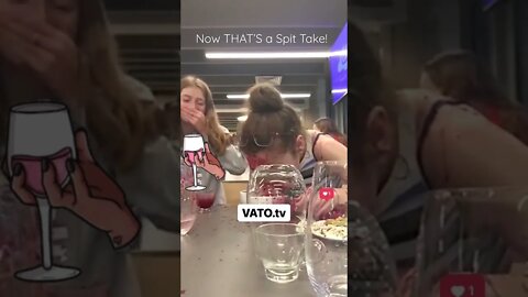 Messiest Spit Take I Have EVER Seen!🍷. #Shorts #Drinking #FoodFails
