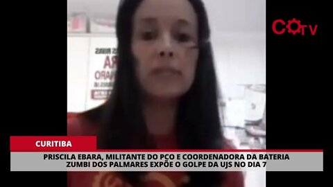 Priscila Ebara expõe o golpe da UJS aos militantes do PCO e Comitês de Luta em Curitiba