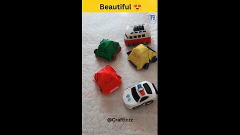 beautiful paper car 🚨how to make paper car #craft #papercraft #artist #art #shorts