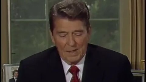 Vatican puppet U.S. President Reagan speaks via satellite to Knights of Columbus (Aug. 5th 1986)