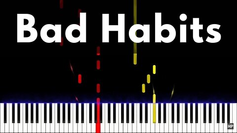 Bad Habits Ed Sheeran / Piano Tutorial / Piano Cover / How to Play