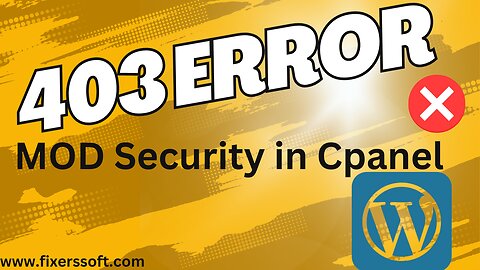 What is Wordpress 403 forbidden error and how to fix it new method 2022 | ModSecurity