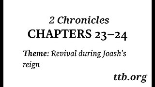 2 Chronicles Chapter 23-24 (Bible Study)