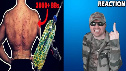 Shot By 2000+ Airsoft BBs From A Homemade Airsoft Gun - Bodybuilder VS Painful Airsoft Gun Challenge (Houston Jones) - Reaction! (BBT)