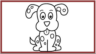 How to Draw a Dalmatian Puppy | Animated Puppy