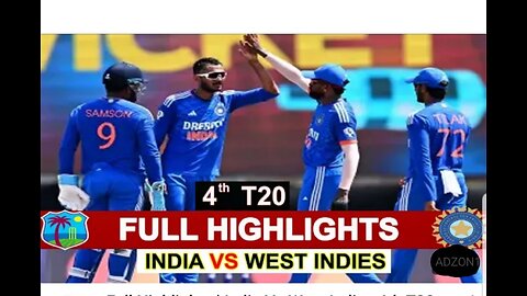 Full Highlights/Indai vs. West Indies/4th T20 mach