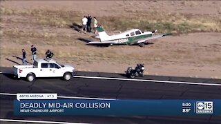 Two people have died following mid-air collision between plane and helicopter in Chandler