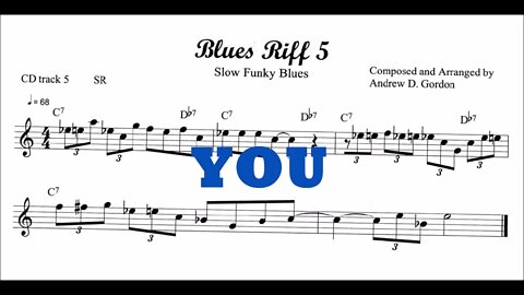100 Ultimate Blues Riffs (Bb) by Andrew D. Gordon 005 - Sax, Trumpet and Play-along