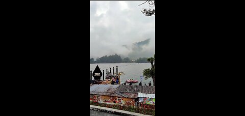The beauty of the tourist attraction of telaga Sarangan , Magetan, East Java, Indonesia