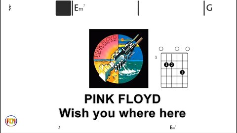 PINK FLOYD Wish you where here - (Chords & Lyrics like a Karaoke) HD
