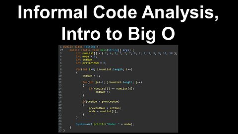 Informal Code Analysis, Intro to Big O - AP Computer Science A