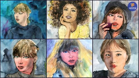 New Class: How to Paint Watercolor Portraits (Free to first 100 students, check video description)