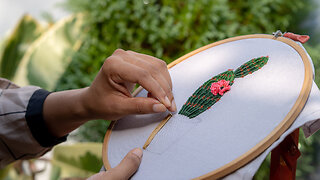 Cactus hand embroidery designs - Stunning Art with Threads