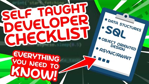 The Self Taught Developer Checklist