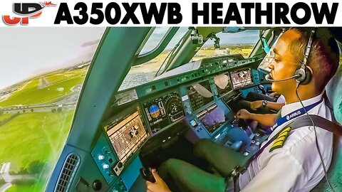 Piloting the Airbus A350XWB into London Heathrow | Cockpit Views
