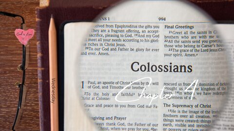 Colossians Chapter 4 Wednesday