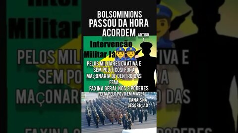 Intervenção Militar Verdadeira é Art. 1 sem Bolsonaro 2022