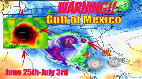 Warning Louisiana & Texas 2 Hurricanes Coming!! - The WeatherMan Plus Weather Channel
