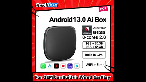 CarPlay Ai Box Qualcomm 6125 8-Core CPU Android