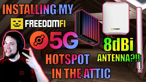 Installing my FreedomFi with 5g Indoor Cell Radio - with 8dBi antenna