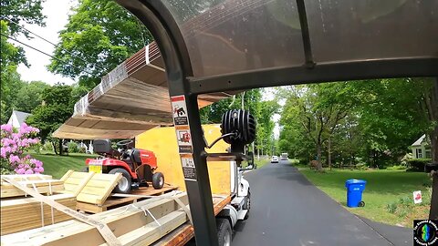 Delivering Damaged 20' Decking with Flex! Onwards To the back of the house!