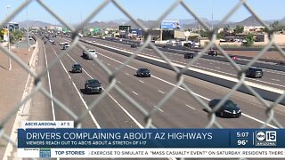 Drivers complaining about AZ highways