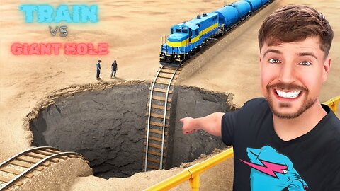 Train vs Giant hole|MrBeast | Mr Beast New Video