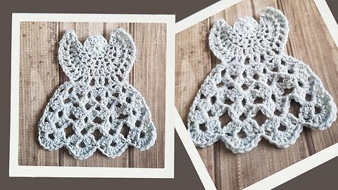 How To Crochet An Easy Angel Applique - Ideal Christmas Ornament #christmas