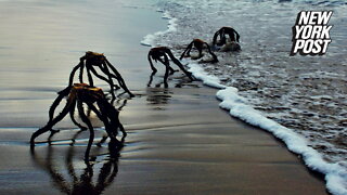 'Aliens crawling out of the sea' spark panic among beachgoers