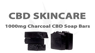 Natural And Handcrafted Charcoal 1000mg CBD Soap Bars