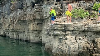 First cliff jump