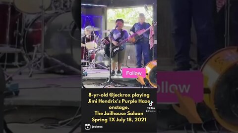 Jimi Hendrix - Purple Haze by 8 yr old #jeckrox #shorts #jimihendrix #classicrock #guitarlesson