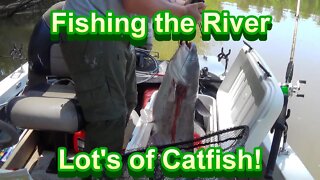 River Fishing! Hauling in the Catfish!