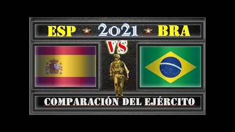 España VS Brasil 🇪🇸 Comparación de potencia militar 2021 🇧🇷, Potencia militar #shorts