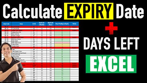 How to Calculate Expiry Date and Days Left in Excel / Office Monk