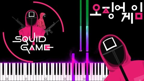 🔴 Squid Game - Main Theme Hard Piano Tutorial [Extended Version]