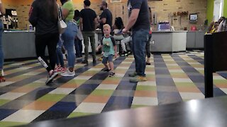 Little boy dancing