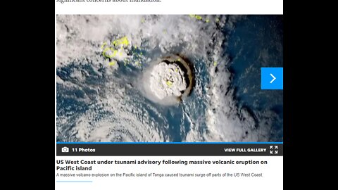 UNDER OCEAN VOLCANO ERUPTION THAT CREATED TSUNAMI WARNINGS JUST HAPPENED