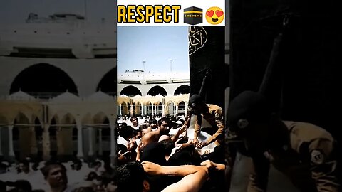 Respect 😍🕋🔥 | Khana E Kaaba Hajr E Aswad #viral #shorts #islamic #mecca #mecca2023 #khanakaba