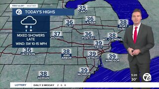 Metro Detroit Forecast: Mild Wednesday with mixed showers