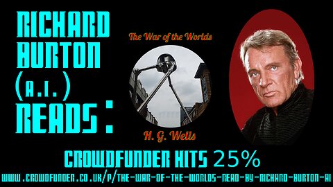 Richard Burton War of the Worlds Crowdfunder hits 25% - Extended Sample !