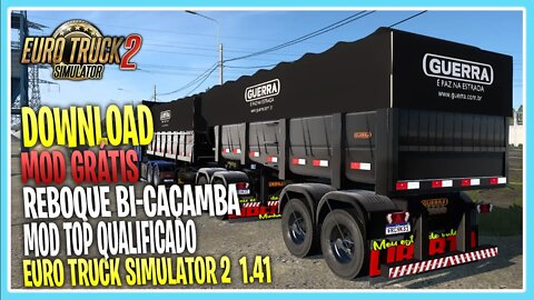 MOD REBOQUE BI-CAÇAMBA GUERRA QUALIFICADO EURO TRUCK SIMULATOR 2 1.41