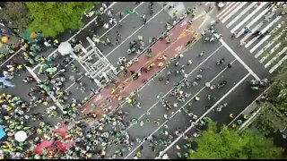 07/09/22, São Paulo, povo na rua comemorando bicentenário da independência e apoiando Bolsonaro