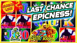 EPIC LAST CHANCE BETTER THAN JACKPOT WIN! Dragon Link Silk Road Slot COMEBACK CITY!