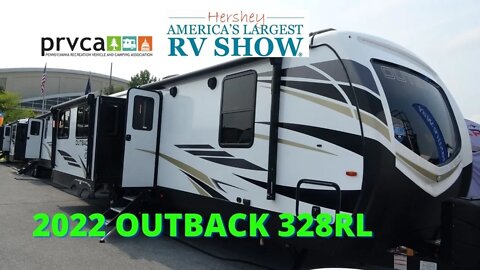 Brand New 2022 Outback 328RL from the 2021 Hershey RV Show Guided tour with Blake in 4k