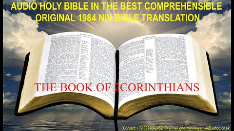 AUDIO HOLY BIBLE: "THE BOOK OF 2CORINTHIANS" - IN THE BEST ORIGINAL 1984 NIV BIBLE TRANSLATION
