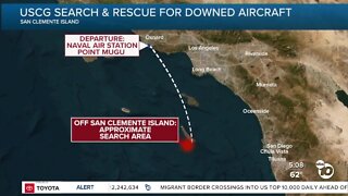 Downed aircraft near San Clemente Island prompts Coast Guard search