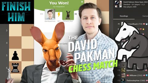 It finally happened. I played David Pakman in chess in public