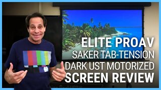 Elite ProAV 120-inch Saker Tab-Tension Dark UST Motorized ALR Screen Review