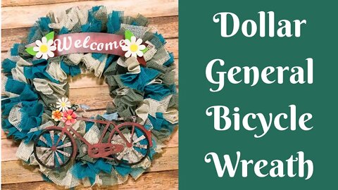 Wonderful Wreaths: Dollar General Shelf Liner Bicycle Wreath